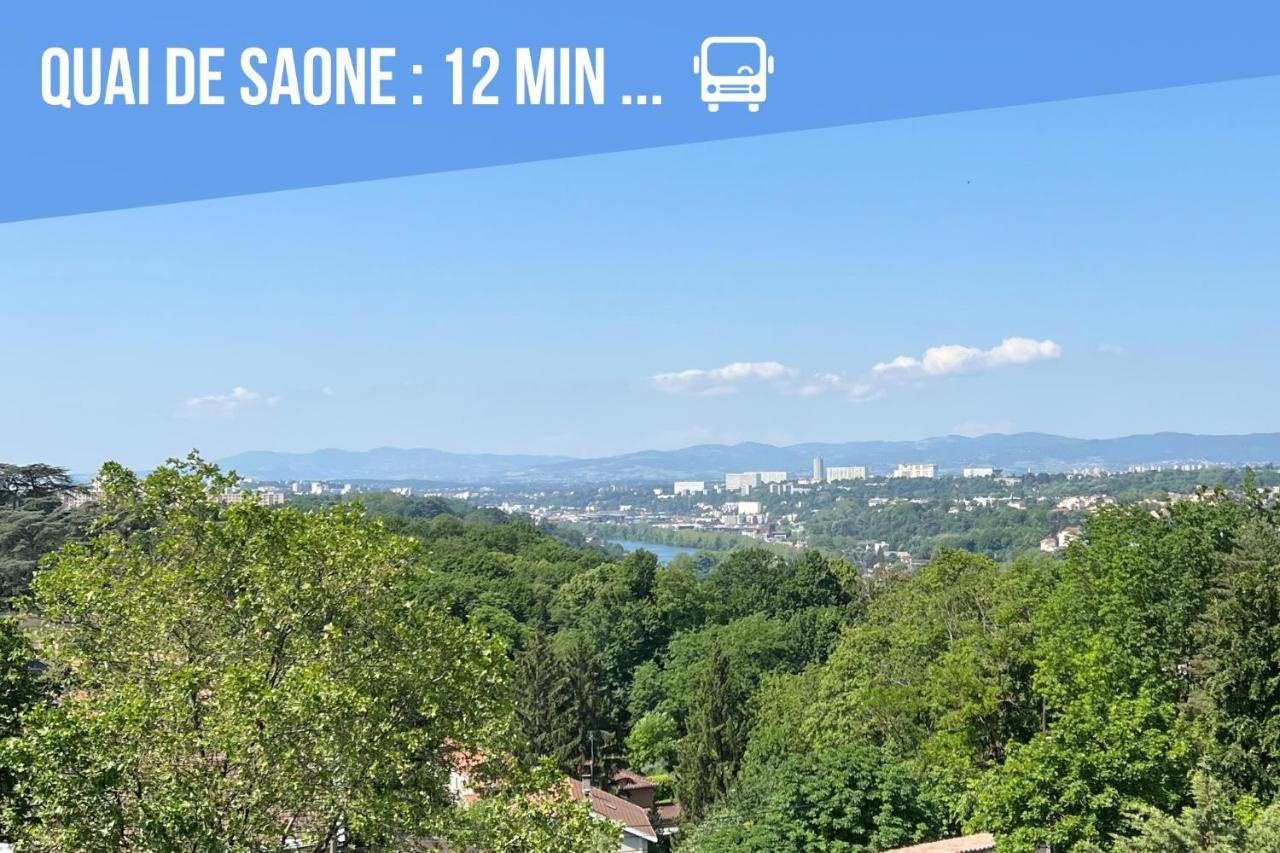 Le Calme - Design - Vue Panoramique Sur La Saone Lägenhet Caluire-et-Cuire Exteriör bild